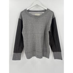 Current Elliot Stadium Sweatshirt Womens Large Gray Black Coated Sleeve Pullover